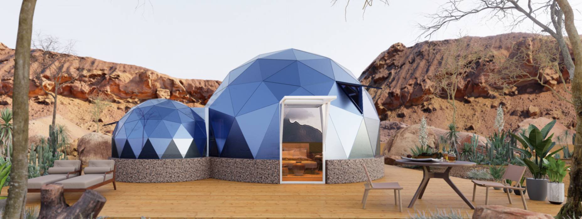 长武县球形智能光伏玻璃星空房